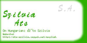 szilvia ats business card